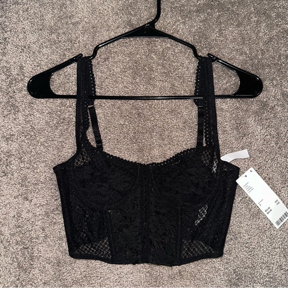 Black crop top, Brand new tag on.
